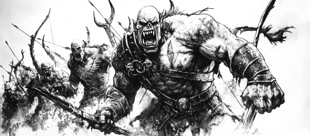 orcs regiment warhammer the old world